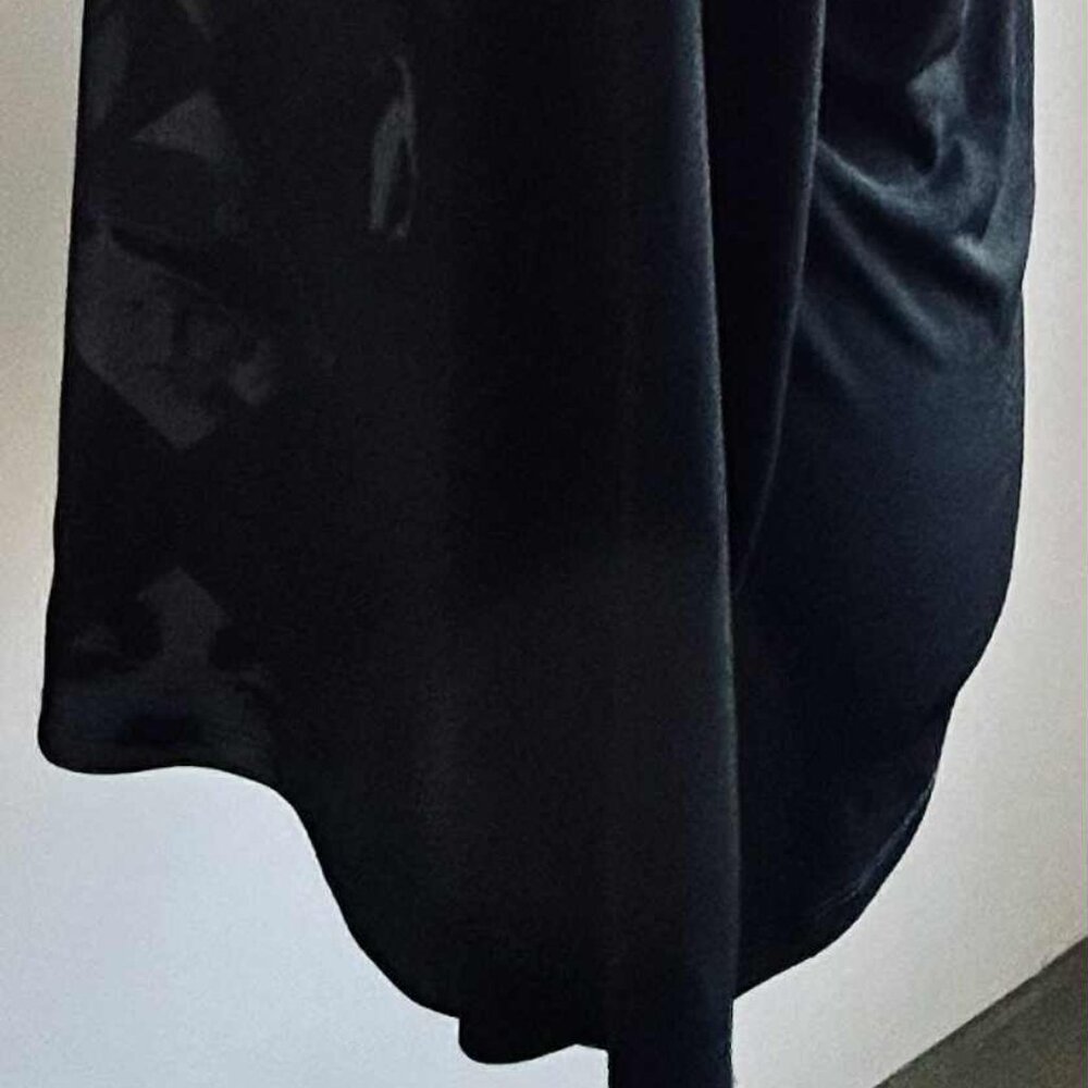 Vintage Simon Chang Black Pop Art Mesh Layered Long Sleeve Top – US M - Picture 9 of 13